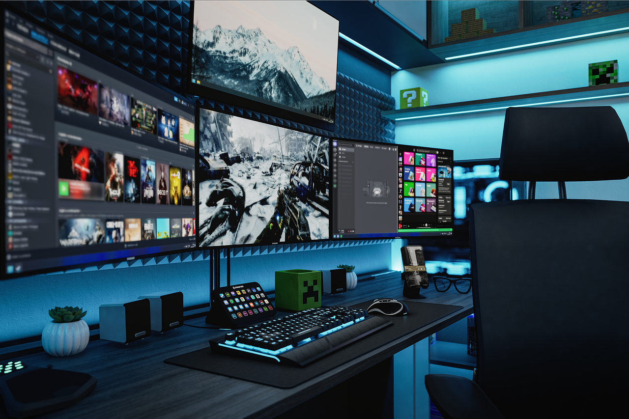 Photo by Setupx99 interior design, home office, desk setup, modern interior, bedroom, work space, study, set up gamer, desk gaming, desk, architect, game, computer, design, videogame, gamer, console, playstation, gamepad, videogames, entertainment, technology, pc, monitor, desktop, desk setup, videogame, videogame, videogame, videogame, videogame, gamer, gamer, gamer, videogames